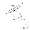 Delta Light M20/M26H - Spy 52 Wallwash Soft DIM5 Track lighting fixture