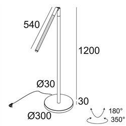 Delta Light XY180 F120 WDL Floor Lamp