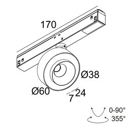 Delta Light M26L - Odron 1 92728/41 DIM5 Track lighting fixture