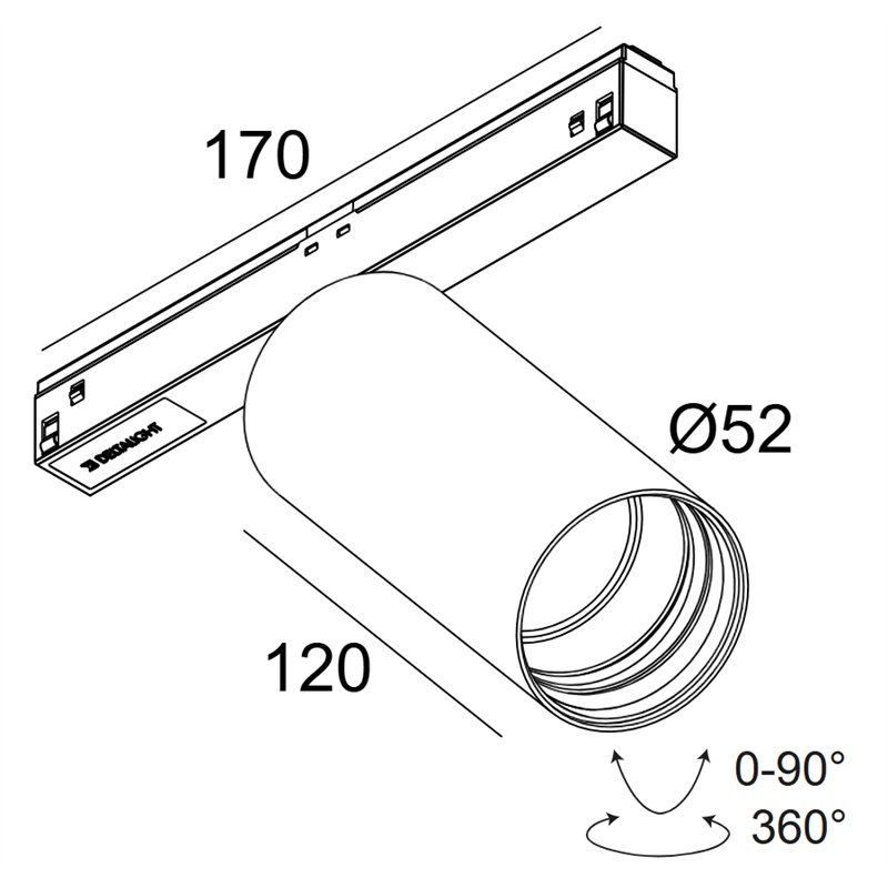Delta Light M26L - Spy 52 Soft DIM5 Trackverlichting