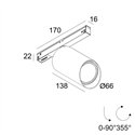 Delta Light M26L - Spy 66 Wallwash DIM5 Trackverlichting