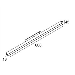 Delta Light Splitline M Led Line HE 1 x 12,6W MDL Track lighting fixture
