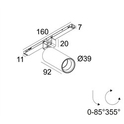 Delta Light Spl14 - Spy 39 Focus Track lighting fixture