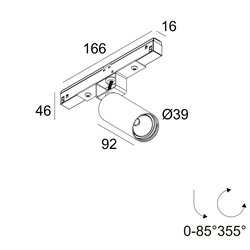 Delta Light M20/M26H - Spy 391 Soft Track lighting fixture