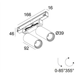 Delta Light M20/M26H - Spy 392 Soft Track lighting fixture