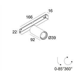 Delta Light M26L - Spy 391 Soft Track lighting fixture