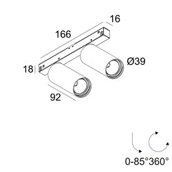 Delta Light M26L - Spy 392 Soft Track lighting fixture