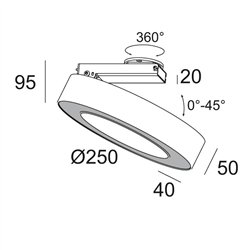 Delta Light SUPER-OH! XS PIVOT 25 DIM8 Ceiling lamp