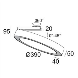 Delta Light SUPER-OH! XS PIVOT 39 DIM8 Ceiling lamp