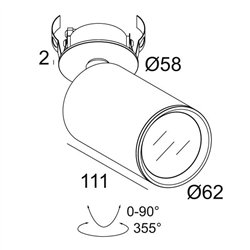 Delta Light SPY FOCUS CLIP LP Ceiling lamp