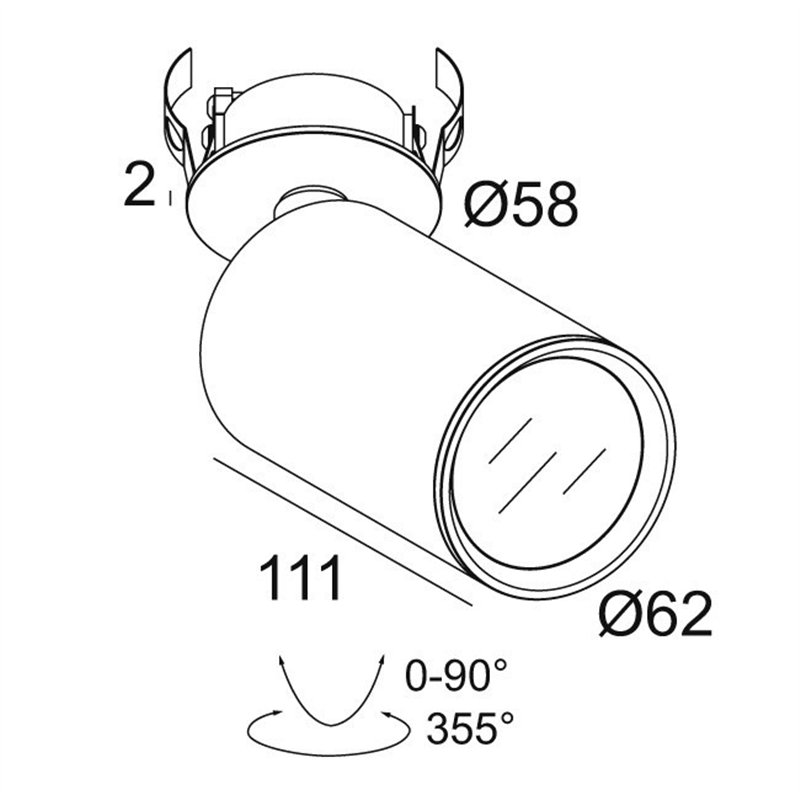 Delta Light SPY FOCUS CLIP LP Plafondlamp