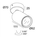 Delta Light SPY FOCUS ON LP Plafondlamp
