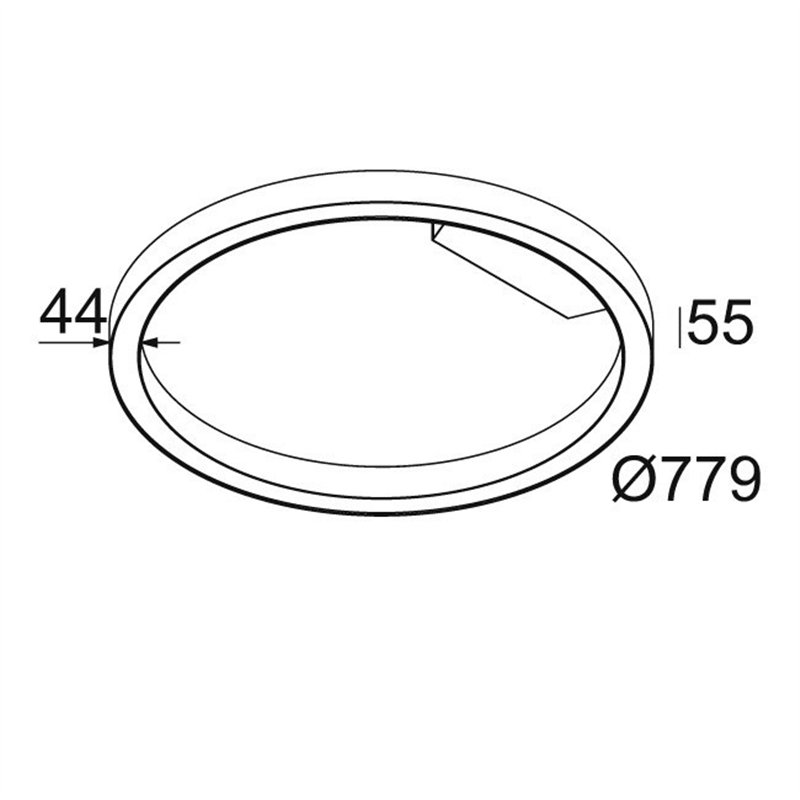 Delta Light SUPER-OH! SLIM 80 SBL DOWN Plafondlamp