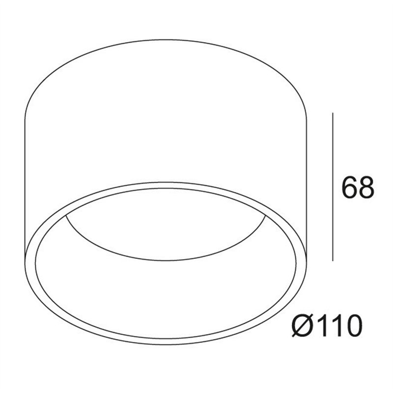 Delta Light DIRO SBL S ON IP Plafondlamp