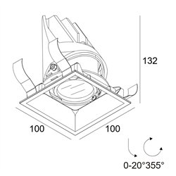 Delta Light ENTERO SQ-M X Built in spot
