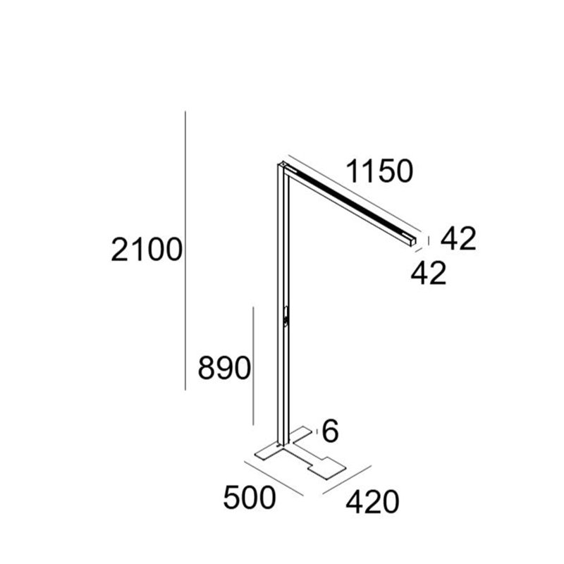Delta Light INFORM 40 SQ F1 T DOWN-UP Staanlamp