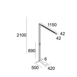 Delta Light INFORM 40 SQ F1 T PDS DOWN-UP TW Floor lamp
