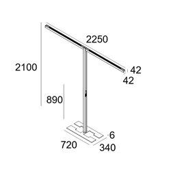 Delta Light INFORM 40 SQ F2 H PDS DOWN-UP TW Floor lamp