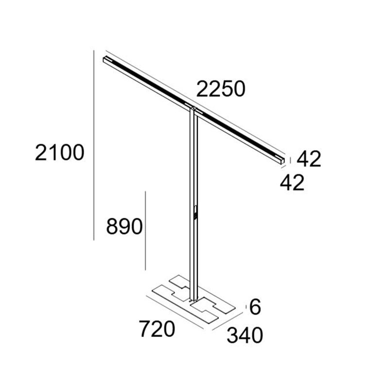 Delta Light INFORM 40 SQ F2 H PDS DOWN-UP TW Staanlamp