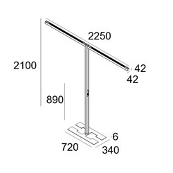 Delta Light INFORM 40 SQ F2 H PDS DOWN-UP Floor lamp