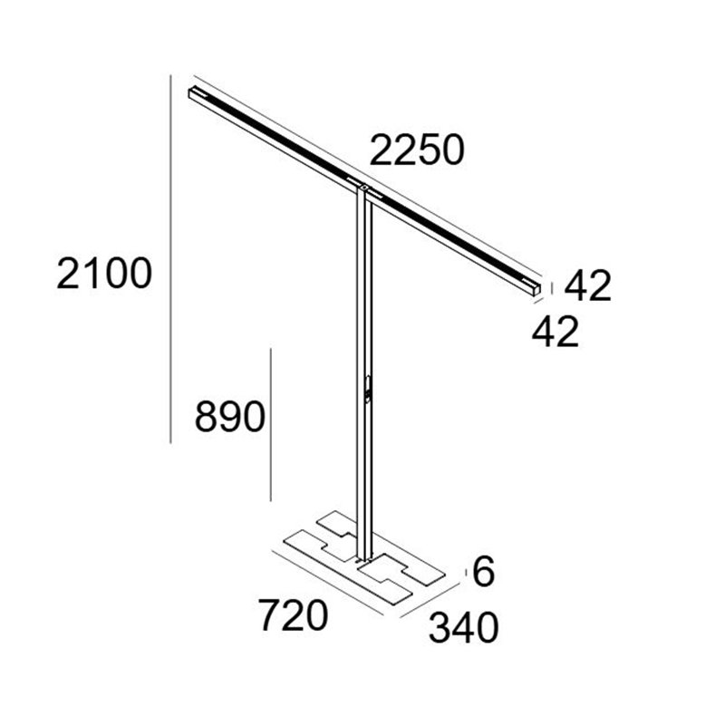 Delta Light INFORM 40 SQ F2 H PDS DOWN-UP Staanlamp