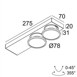 Delta Light HALOSCAN ON 2 MP DIM8 Ceiling lamp