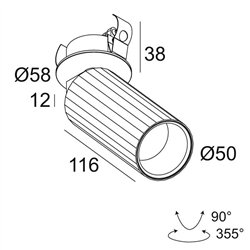 Delta Light HEDRA CLIP Ceiling lamp