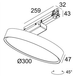 Delta Light MULTINOVA 30 PIVOT ADM Track lighting