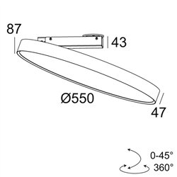 Delta Light MULTINOVA 55 PIVOT PRISM Ceiling lamp