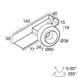 Delta Light ODRON ON 1/41 DIM8 Ceiling lamp