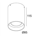 Delta Light QOBY X R DIM8 Plafondlamp