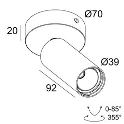 Delta Light SPY 39 ON Ceiling lamp