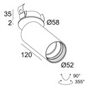 Delta Light SPY 52 CLIP Plafondlamp