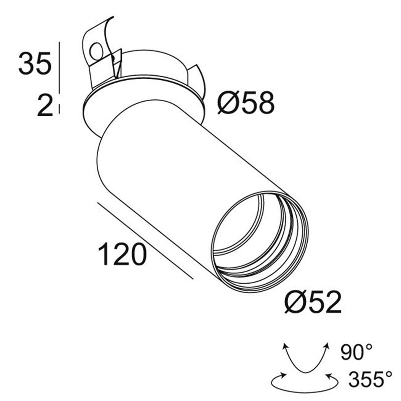 Delta Light SPY 52 CLIP Plafondlamp