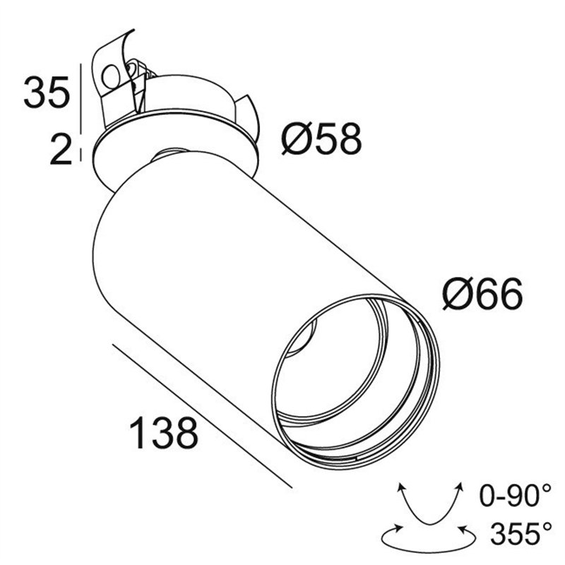 Delta Light SPY 66 CLIP Plafondlamp