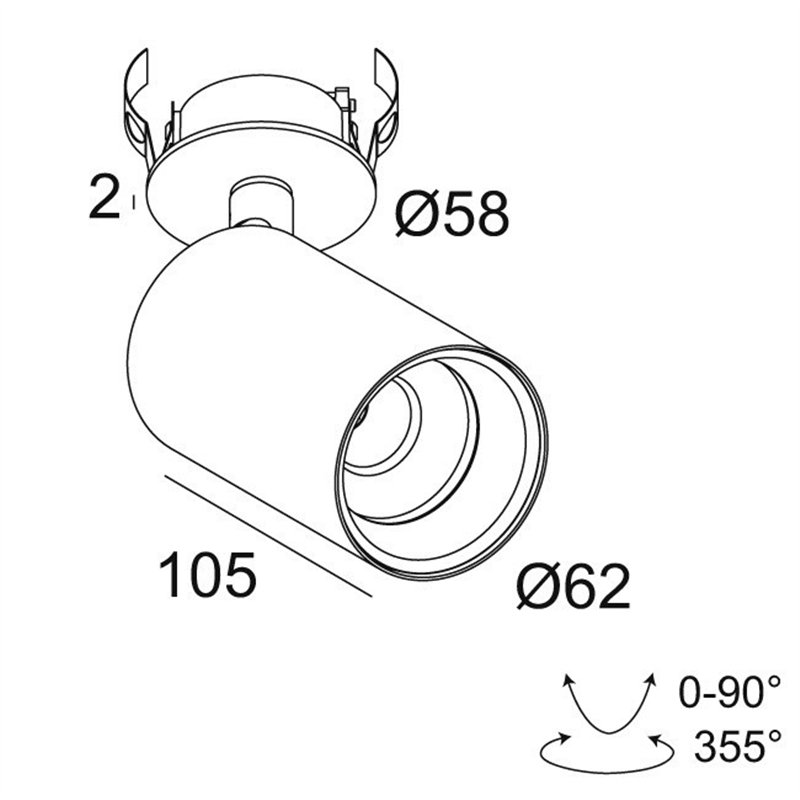 Delta Light SPYCO CLIP AC DIM8 Plafondlamp