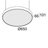 Delta Light SUPERNOVA FLAT 65 DOWN-UP Ceiling lamp / Suspension lamp