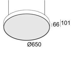 Delta Light SUPERNOVA FLAT 65 PRISMATIC DOWN-UP Ceiling lamp / Suspension lamp