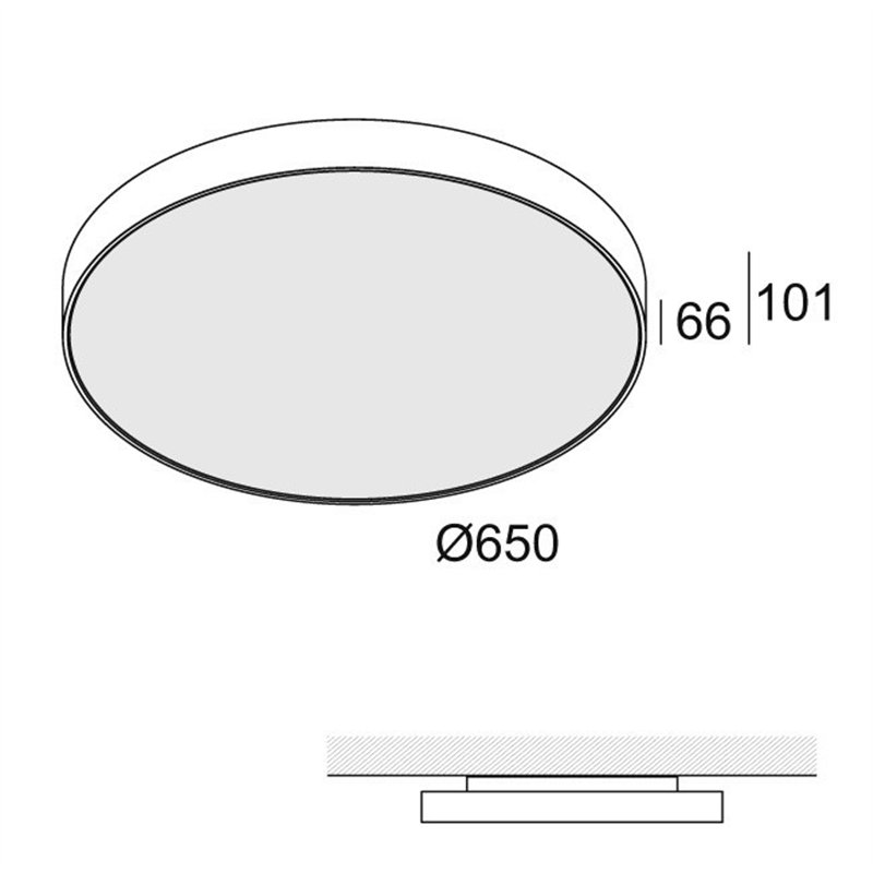 Delta Light SUPERNOVA FLAT 65 SMOOTH UP Plafondlamp / Hanglamp