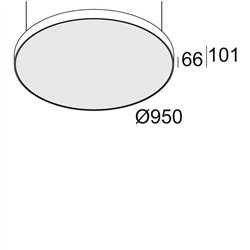 Delta Light SUPERNOVA FLAT 95 DOWN-UP Ceiling lamp / Suspension lamp