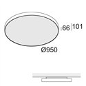 Delta Light SUPERNOVA FLAT 95 SMOOTH UP Plafondlamp / Hanglamp