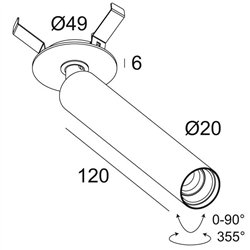 Delta Light UHO L CLIP Ceiling lamp