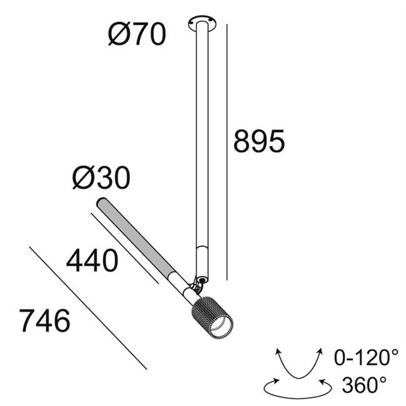 Delta Light XY180 S81 PUNK Plafondlamp