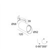 Delta Light SPY 52 CLIP WALLWASH SOFT Ceiling lamp