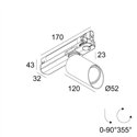 Delta Light SPY 52 WALLWASH 927 ADM Plafondlamp