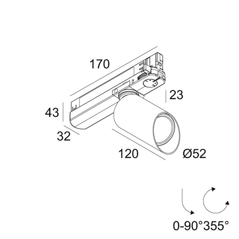 Delta Light SPY 52 WALLWASH 927 ADM Plafondlamp