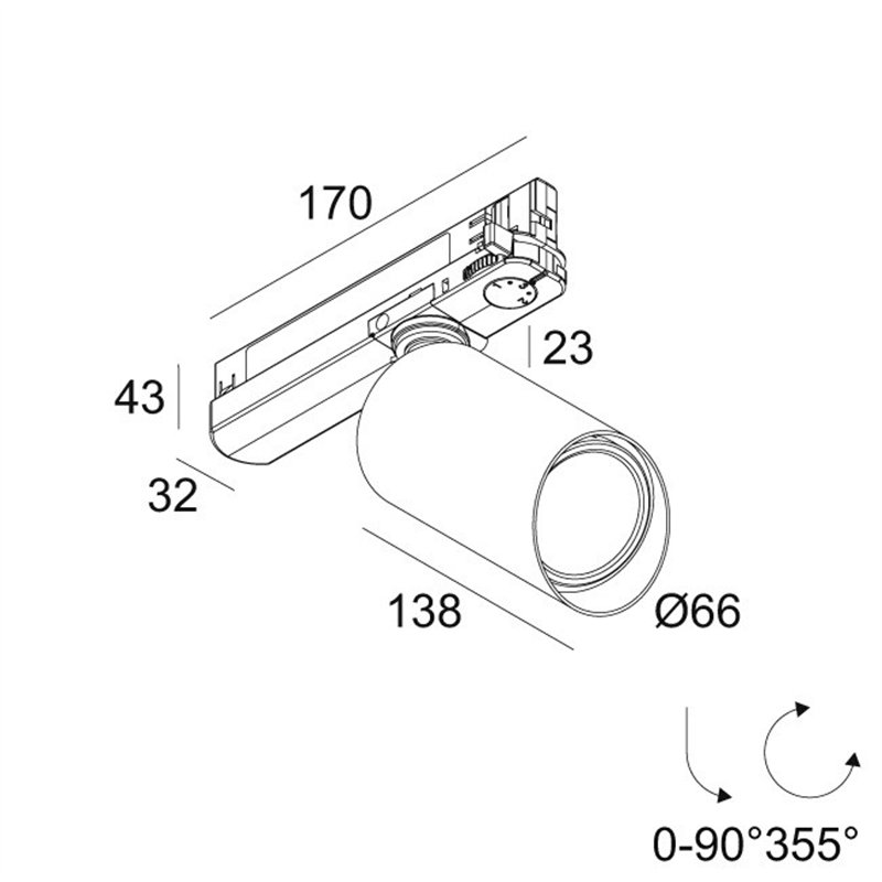 Delta Light SPY 66 WALLWASH 927 ADM Plafondlamp