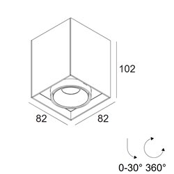 Delta Light Minigrid 67 On 145 ceiling lamp