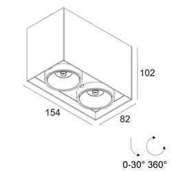 Delta Light Minigrid 67 On 245 ceiling lamp