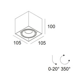Delta Light Minigrid On 150 DIM8 Ceiling lamp